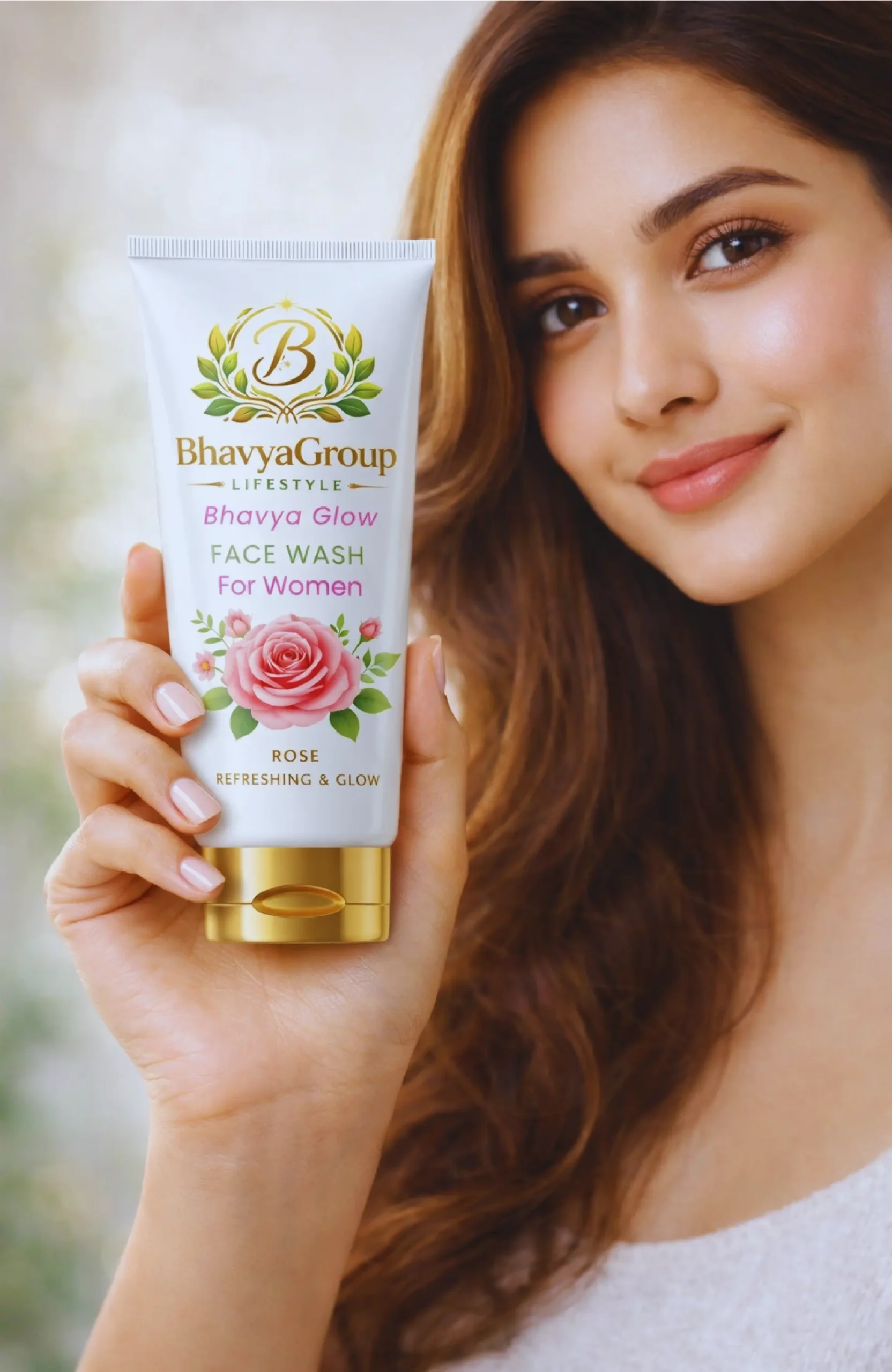 BhavyaGroup Lifestyle Bhavya Glow Rose Face Wash for Women – Refreshing & Instant Glow (100ml) - Image 2